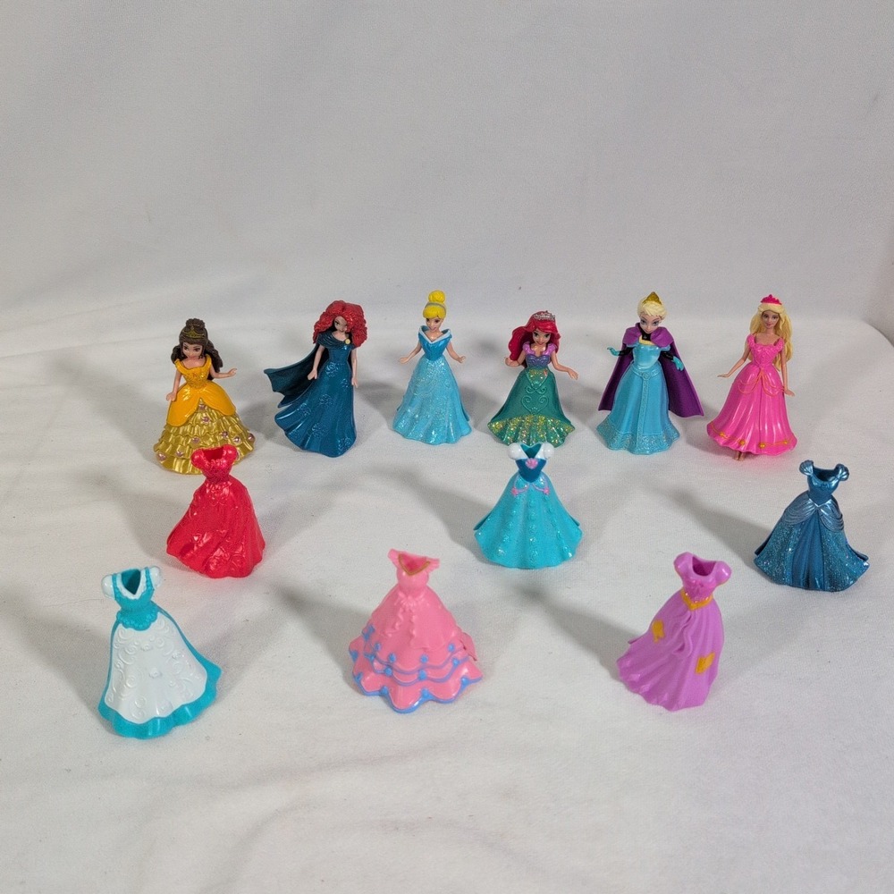 Disney Princess Magiclip Dolls Royal Clips Pocahontas Tiana Brave Lot